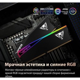 Оперативная память DDR5 2x32GB 6000MHz Patriot VEUR564G6028K Viper Elite 5 Ultra RGB RTL Gaming PC5-48000 CL28 DIMM 288-pin 1.4В kit single rank с радиатором Ret