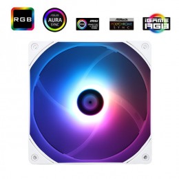 Кулер для корпуса/ Case Cooler Thermalright TL-C14W-Sx3 (140x140x26mm, 4-pin PWM, ARGB, 74.3CFM, 26.6dBA, 1500RPM, White)