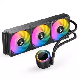 Система жидкостного охлаждения/ Water Cooling System JONSBO TG-360 Black (300W, 360mm, Black, ARGB/ Fans: 3x120mm, 66.19CFM, 35.4dBA, 1800RPM/ Pump height 72mm, 30dBA, 2400RPM, Rad thickness 27mm/ S: 1700, 1200, 115X, AM5, AM4)