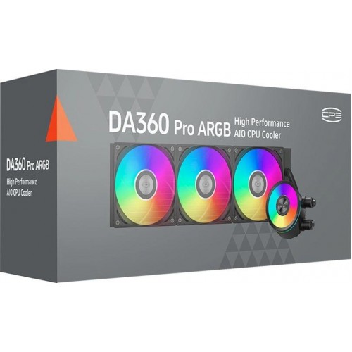 Система водяного охлаждения PcCooler DA360 Pro ARGB Soc-AM5/AM4/1200/1700/1851 черный 4-pin 33.8dB Al 300W Ret (DA360PRO-BKAWXX -GL)