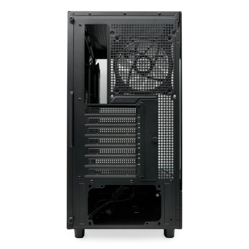 Корпус HSPD F710 Panoramic Mid Tower без блока питания - Черный, TG, 3x120mm ARGB, для E-ATX, ATX, mATX, mITX, 7xPCI, 2xUSB-A 3.0, 435x230x457mm