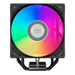 Кулер для процессора/ CPU Cooler PCCooler RT400 ARGB BK (235W, 4-pin PWM, 148mm, Al/Cu, 4x6mm, ARGB, 1x120mm, 73.32CFM, 34.9dBA, 2200RPM, S: 115X/1200/1700/1851 , AM4/AM5, black)