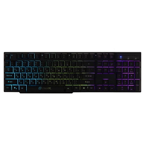 Клавиатура Оклик 780G SLAYER черная USB для геймеров с LED подсветкой и кабелем 1.5м