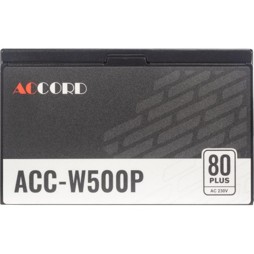 Блок питания Accord ATX 500W ACC-W500P 80 PLUS WHITE с 120mm вентилятором и 6xSATA - надежное решение для вашего ПК