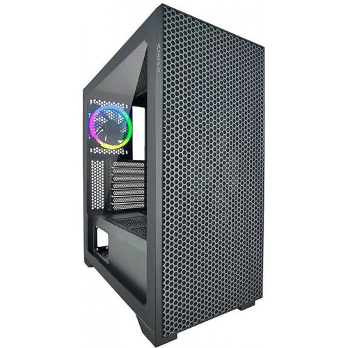 Корпус Azza Hive ATX черный с 8 вентиляторами 120мм, 5 вентиляторами 140мм, USB 2.0 и USB 3.0, аудио, блок питания [CSAZ-450 HIVE]