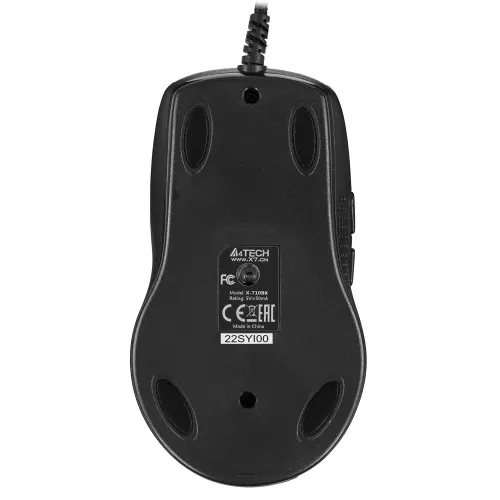 Купить оптическую мышь A4Tech X-710BK черного цвета с 2000dpi и 7 кнопками - USB модель для комфортной работы