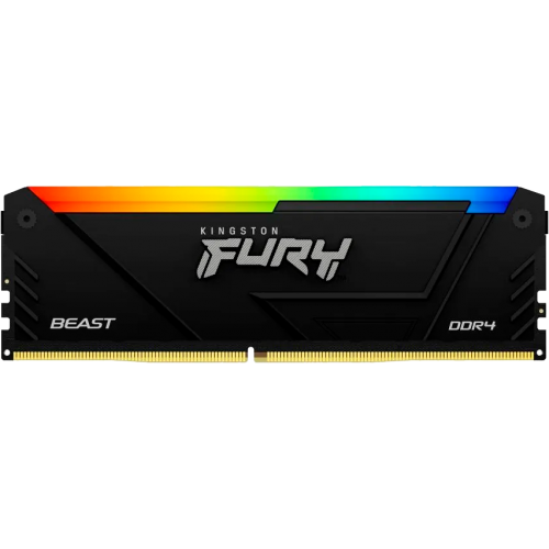 Купить оперативную память Kingston 8GB 3200MT/s DDR4 CL16 DIMM FURY Beast RGB для мощного игрового ПК
