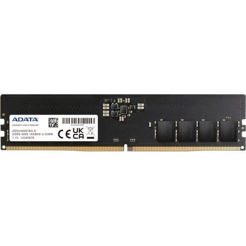 Память DDR5 16GB 4800MHz A-Data AD5U480016G-S RTL - Высокопроизводительная Оперативная Память для Игровых ПК
