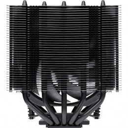 Кулер для процессора/ CPU Cooler Noctua NH-D12L chromax.black (148W, 4-pin PWM, 145mm, Al/Cu, 5x6mm, 1x120mm, 60.1CFM, 22.6dBA, 2000RPM, S: 1851/1700/1200/115X, AM5/AM4, Black)