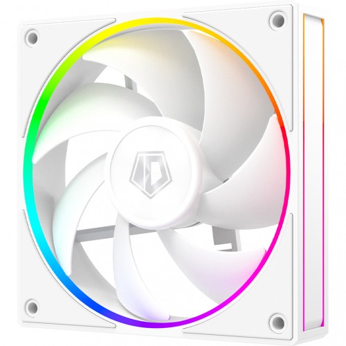 Кулер для корпуса/ Case Cooler ID-COOLING AF-127-ARGB-W (120x120x27mm, 4-pin PWM, ARGB, 78CFM, 29.9dBA, 2000RPM, White) ID-COOLING