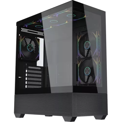 Компьютерный корпус Accord ACC-EL1B TG черный ATX с 2xUSB 2.0 и 1xUSB 3.1 - идеальное решение для вашего ПК