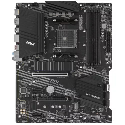 Купить материнскую плату MSI B550-A PRO AM4 с поддержкой AMD B550, 4xDDR4, 6xSATA и 2xM.2