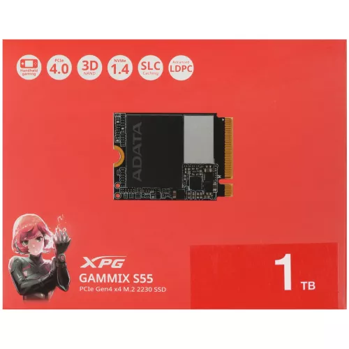 Накопитель SSD NVMe ADATA XPG GAMMIX S55 512GB PCIe 4.0: Высокоскоростное хранилище с R/W 5000/3000 Мбайт/сек