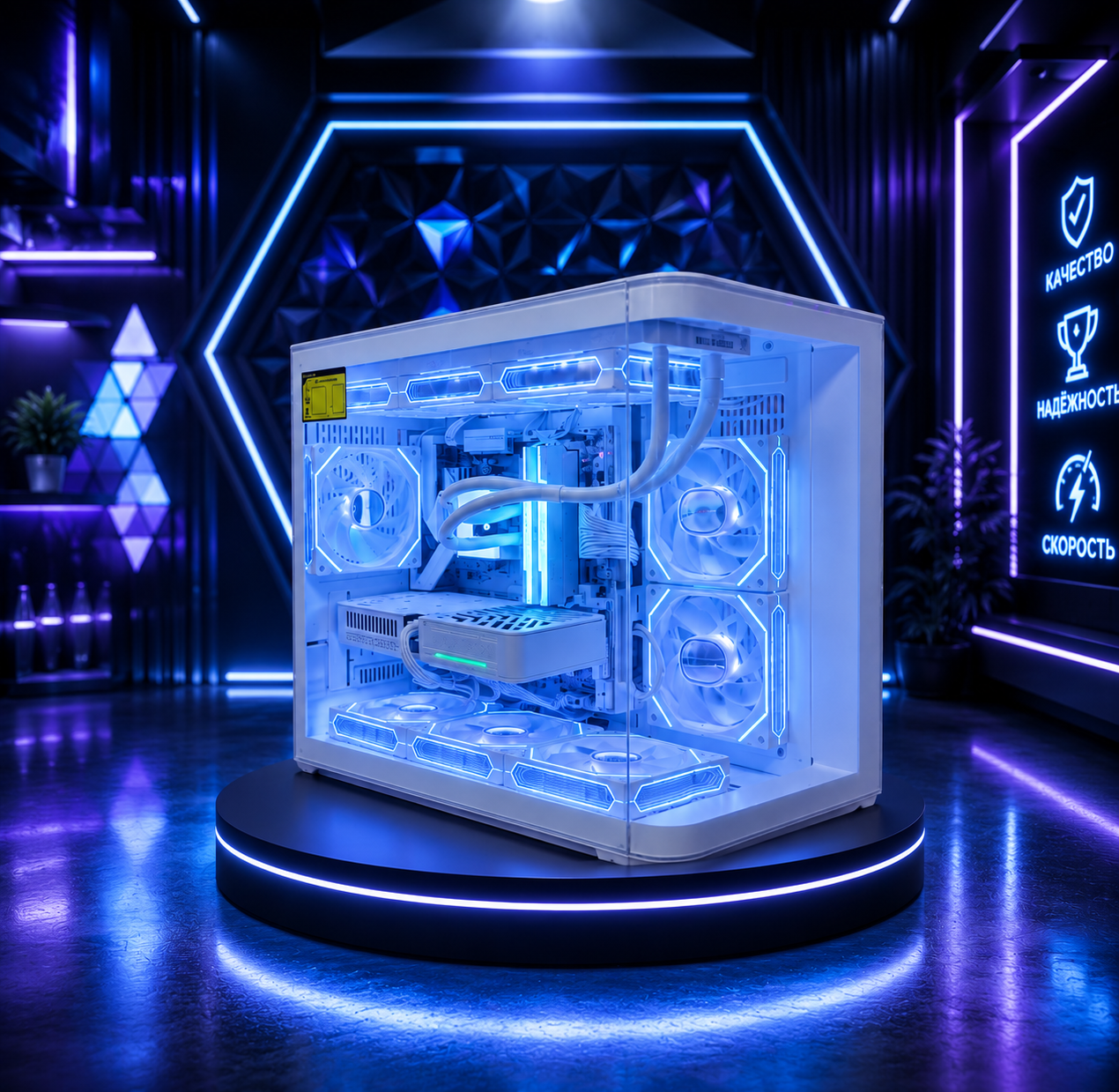 Белый игровой ПК на Ryzen 5 7600X и Palit GeForce RTX 5060 White OC